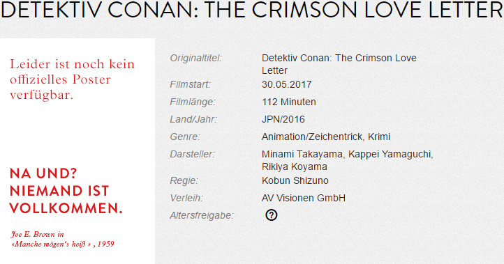 Detektiv Conan: The Crimson Love Letter